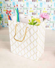 Gift Bags, Small, Golden Colour, Paper, Set of 5 - MARKET 99