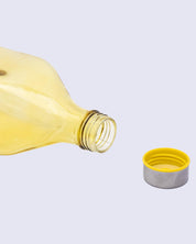 Glass Bottle, Water Bottle, Modern Design,Yellow, Glass, 1.1 Litre - MARKET 99