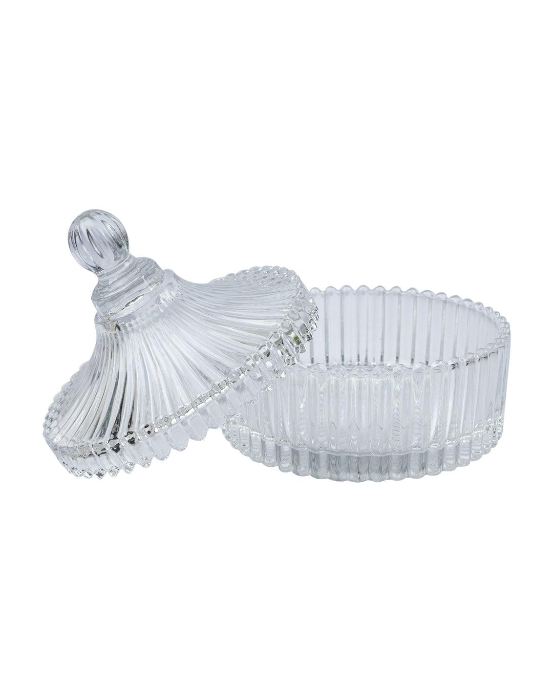 Glass Candy Bowl With Lid