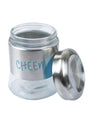 Glass Cheeni & Chai Jar 750 mL(Blue) - MARKET 99