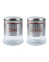 Glass Cheeni & Chai Jar 750 mL(Red) - MARKET 99