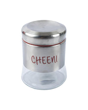 Glass Cheeni & Chai Jar 750 mL(Red) - MARKET 99