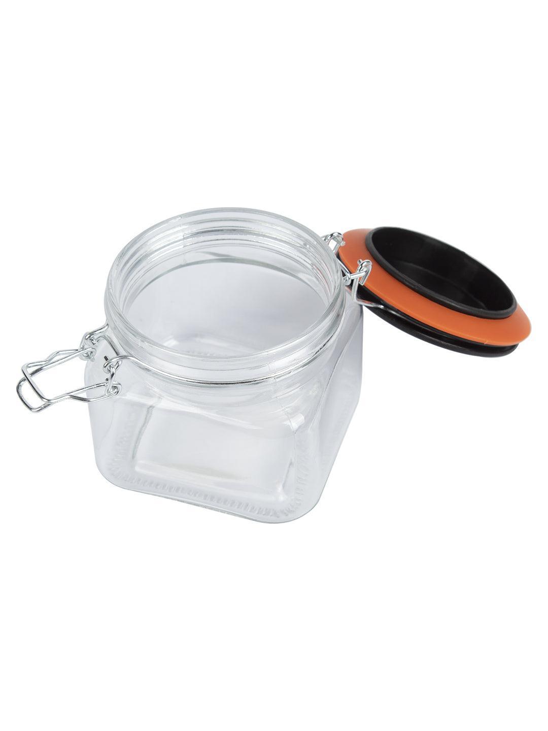 Glass Jar With Airtight Lid Pack Of 2 Pcs - (Each 600 Ml) - MARKET 99