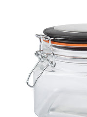 Glass Jar With Airtight Lid Pack Of 2 Pcs - (Each 600 Ml) - MARKET 99