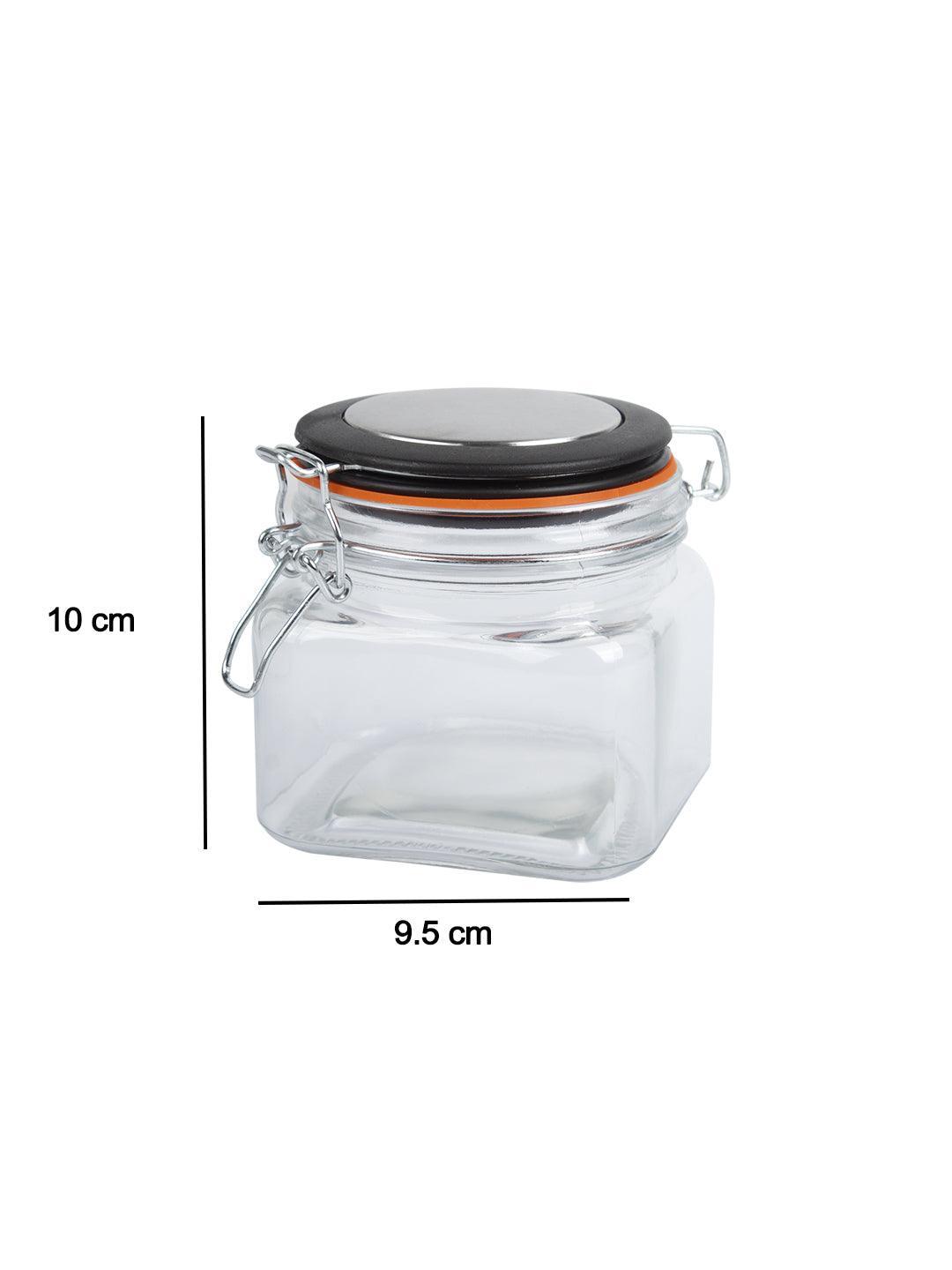 Glass Jar With Airtight Lid Pack Of 2 Pcs - (Each 600 Ml) - MARKET 99