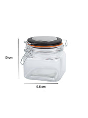 Glass Jar With Airtight Lid Pack Of 2 Pcs - (Each 600 Ml) - MARKET 99