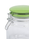 Glass Jar With Green Ceramic Lid Pack Of 2 Pcs - (Each 700 Ml) - MARKET 99
