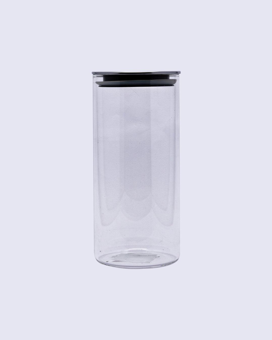 Glass Jar, with Lid, Storage Container, Transparent, Glass, 1.2 Litre - MARKET 99