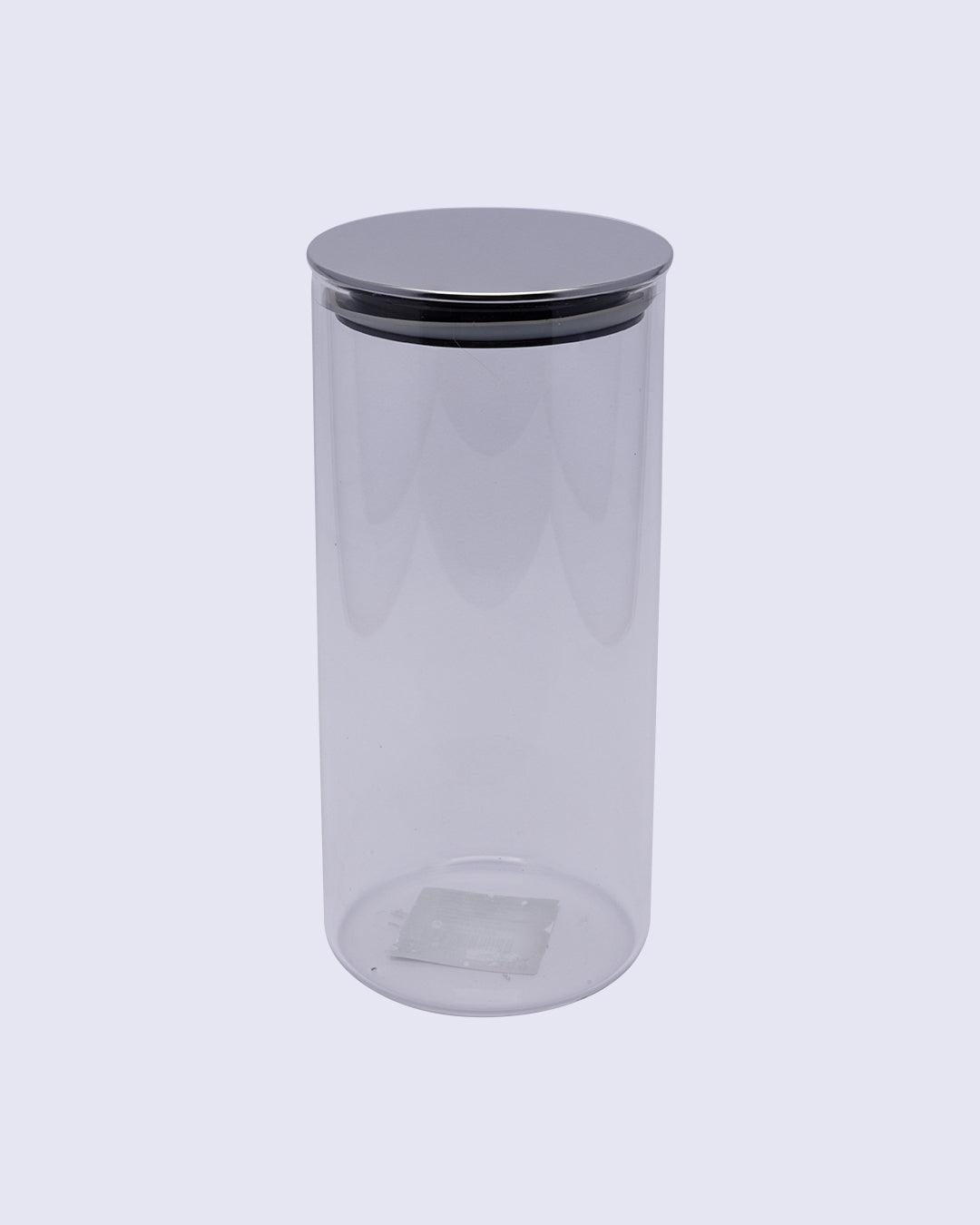 Glass Jar, with Lid, Storage Container, Transparent, Glass, 1.2 Litre - MARKET 99