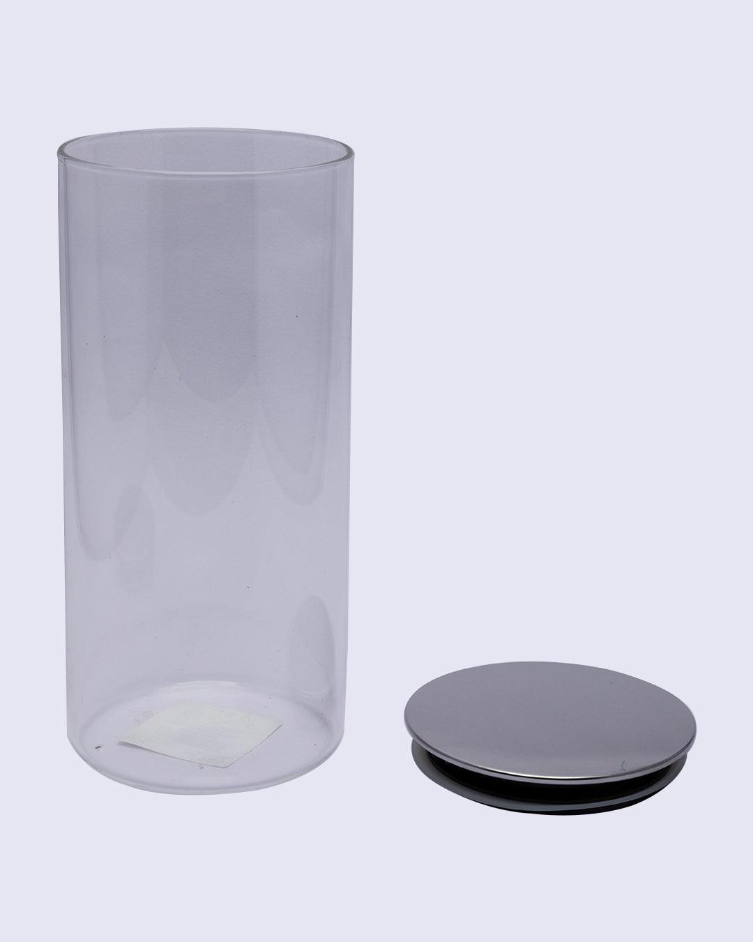 Glass Jar, with Lid, Storage Container, Transparent, Glass, 1.2 Litre - MARKET 99