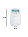 Glass Jar With Skyblue Ceramic Lid - 1200 Ml - MARKET 99