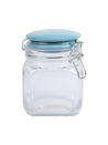 Glass Jar With Skyblue Ceramic Lid Pack Of 2 Pcs - (Each 700 Ml) - MARKET 99