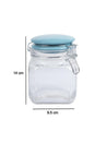 Glass Jar With Skyblue Ceramic Lid Pack Of 2 Pcs - (Each 700 Ml) - MARKET 99
