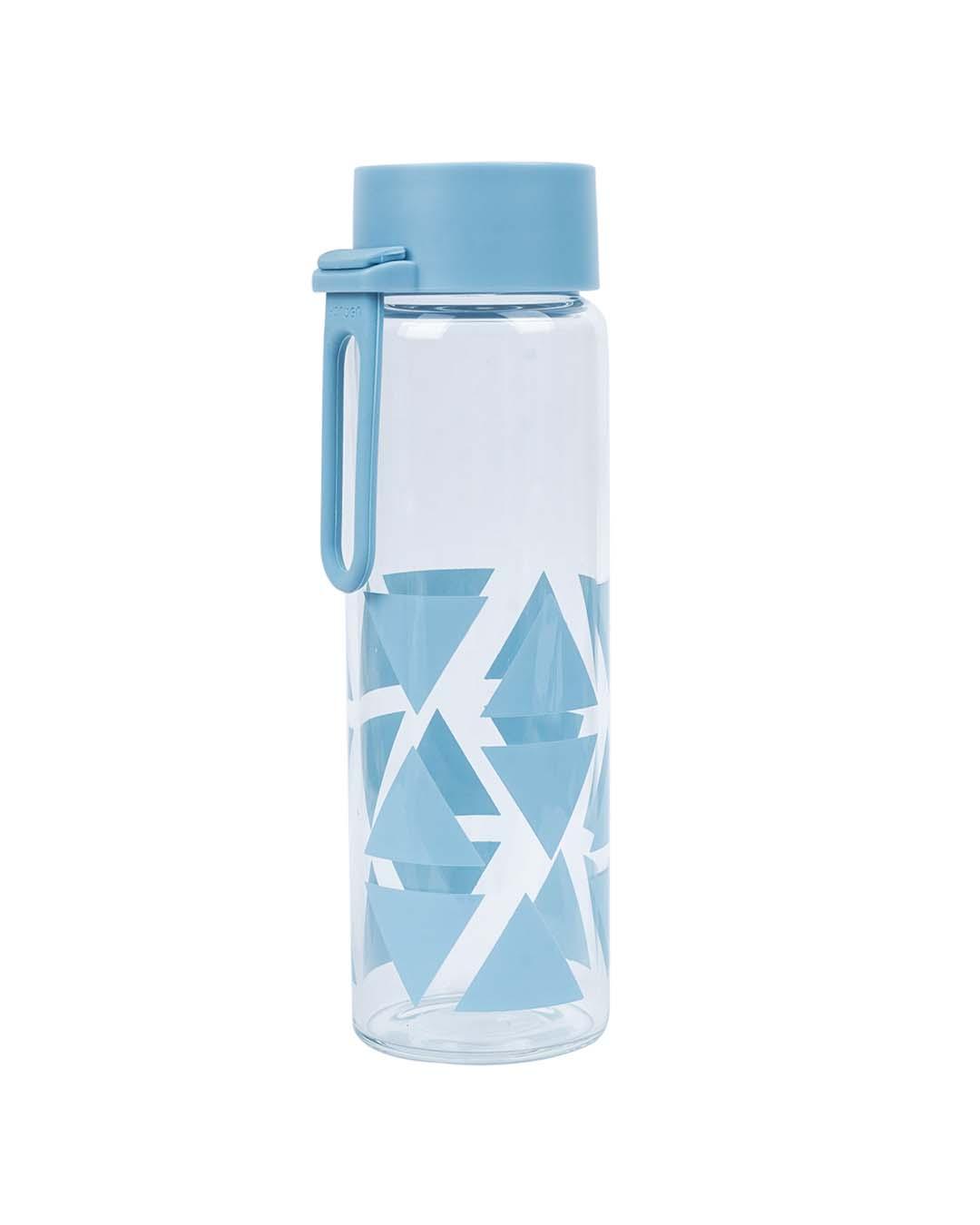 Glass, Water Bottle 300 Ml, Geometric, Glossy : Finish, Multicolor