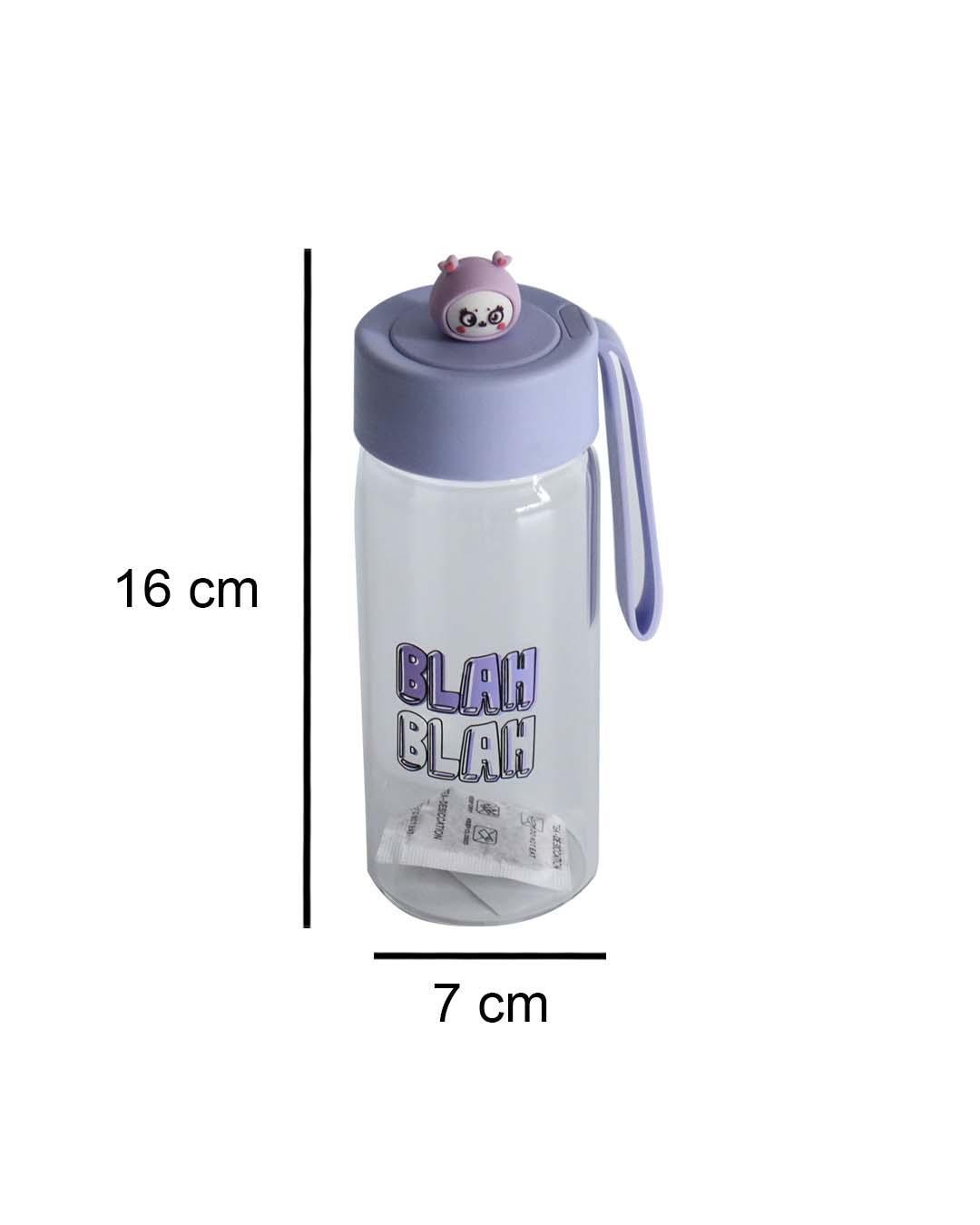 Glass, Water Bottle 380 Ml, Quirky Quotes, Glossy : Finish, Multicolor