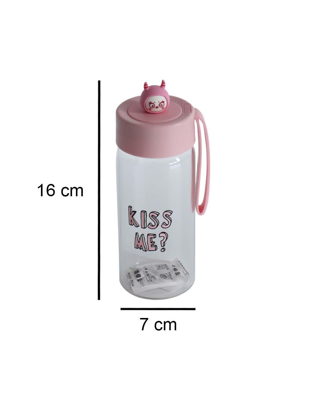 Glass, Water Bottle 380 Ml, Quirky Quotes, Glossy : Finish, Multicolor