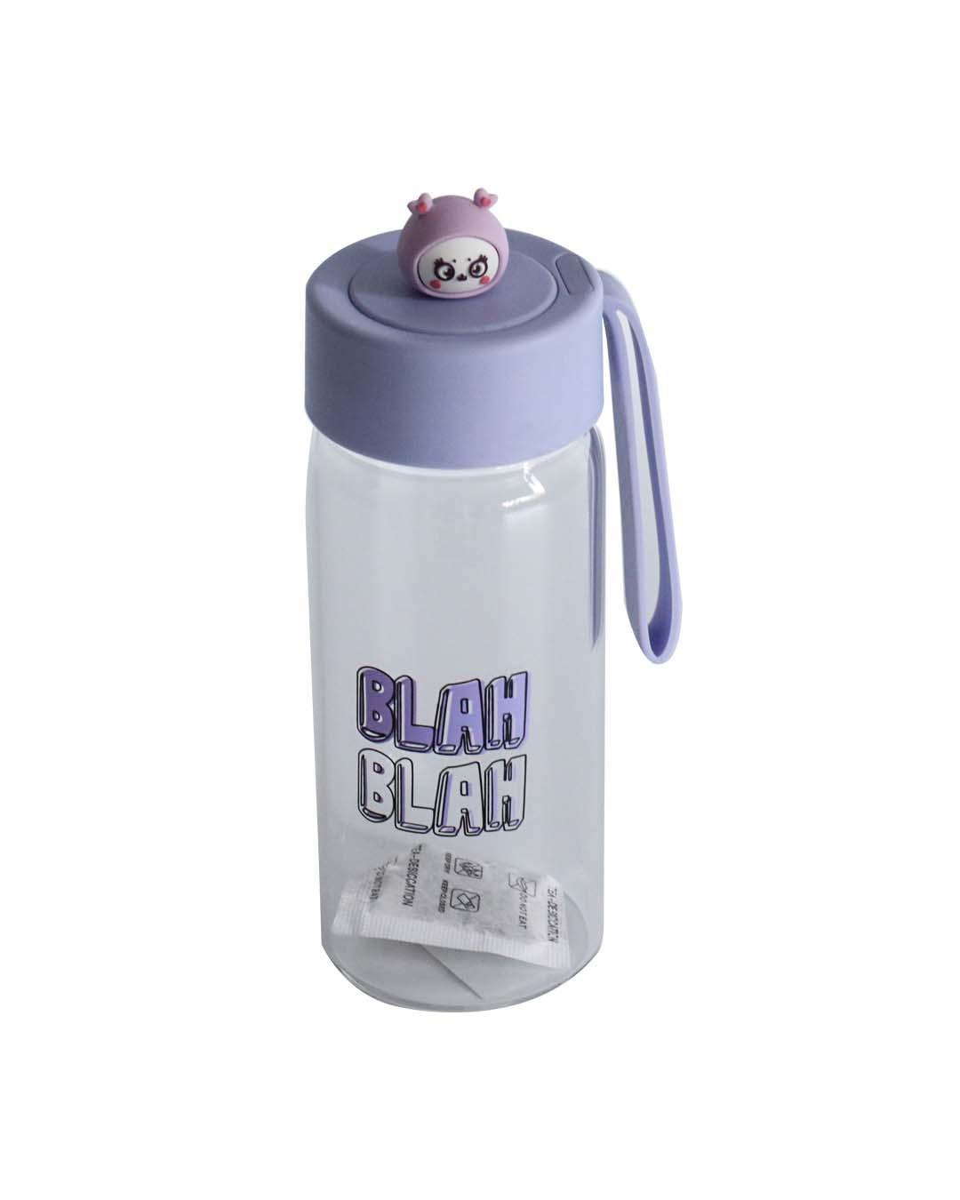 Glass, Water Bottle 380 Ml, Quirky Quotes, Glossy : Finish, Multicolor