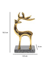 Gold Aluminium Reindeer Figurine - MARKET 99