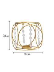 Golden Crystal Hanging T-Lite Holder - MARKET 99