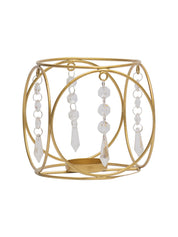 Golden Crystal Hanging T-Lite Holder - MARKET 99