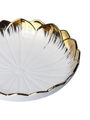 Golden Edge White Dish (650 Ml) - MARKET 99