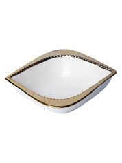 Golden Edge White Dish Set Of 3 - MARKET 99