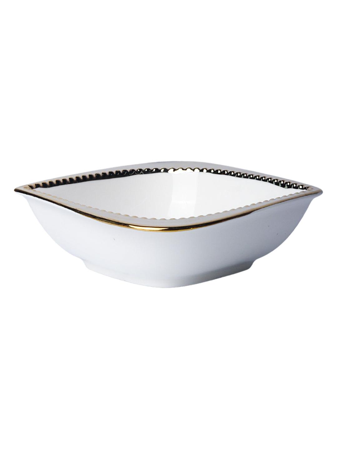 Golden Edge White Dish Set Of 3 - MARKET 99