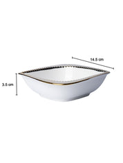 Golden Edge White Dish Set Of 3 - MARKET 99