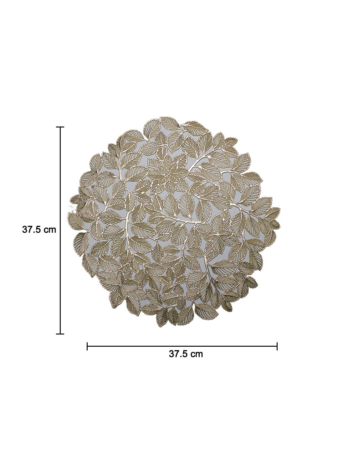 Golden Leaf Pattern - Placemat Mat Set Of 2 - MARKET 99