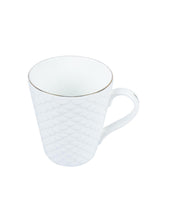 'GOLDEN LINE' Honey Embossed Design Print Ceramic Tea & Coffee Mug (Set Of 2, 350 mL) - MARKET 99