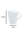 'GOLDEN LINE' Honey Embossed Design Print Ceramic Tea & Coffee Mug (Set Of 2, 350 mL) - MARKET 99