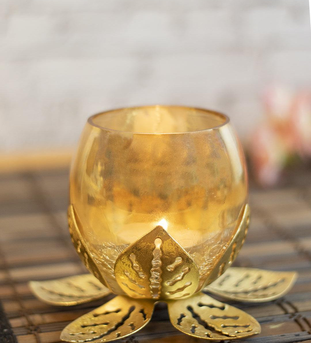 Diwali Decoration Item LOTUS T -LITE HOLDER