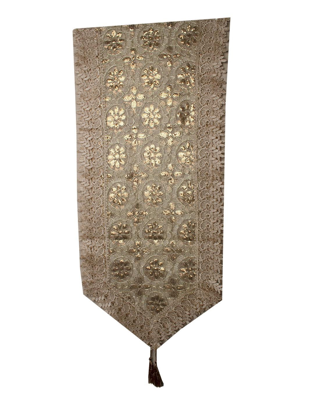 Golden Table Runner - Floral Pattern - MARKET 99