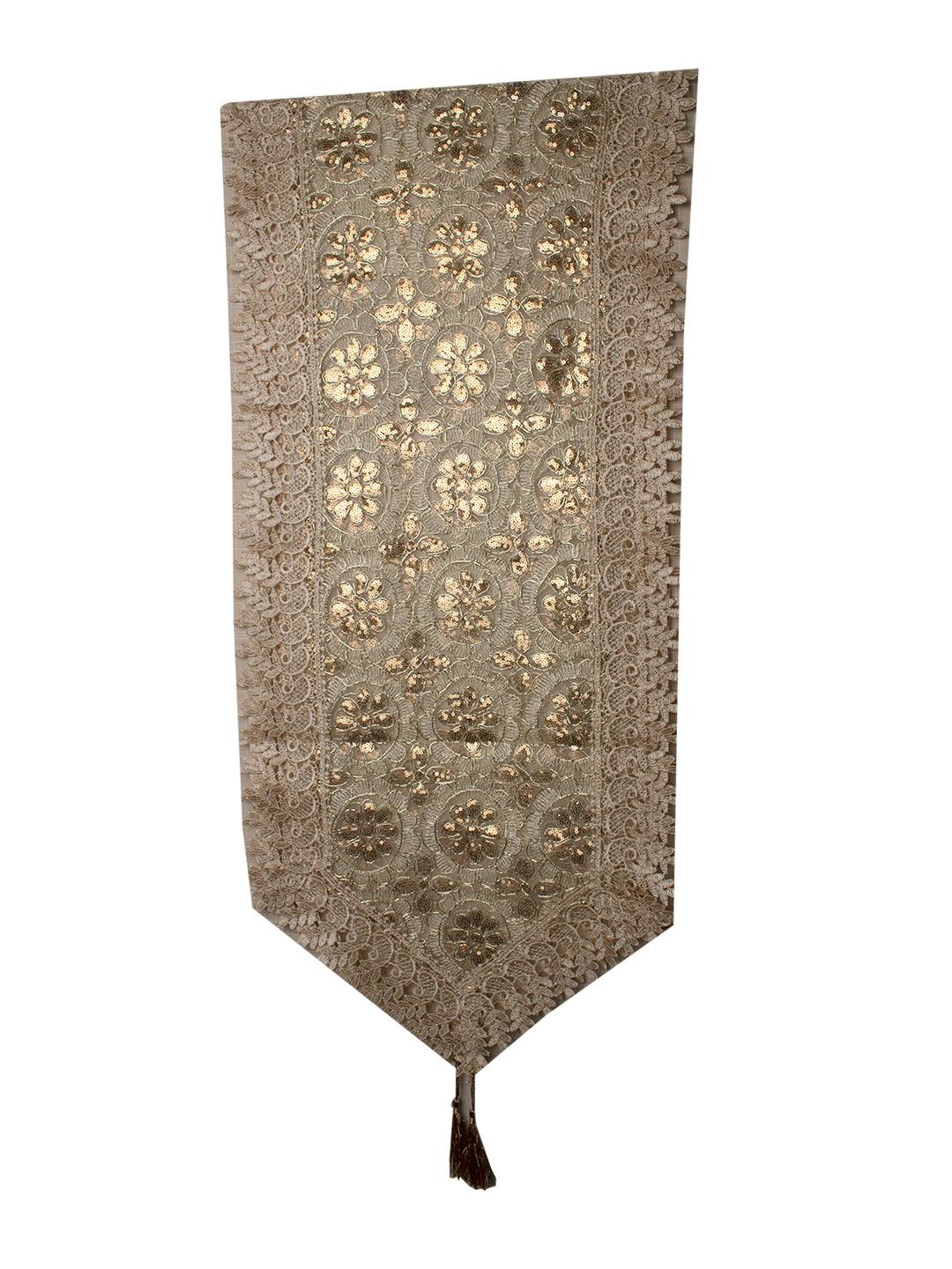 Golden Table Runner - Floral Pattern - MARKET 99