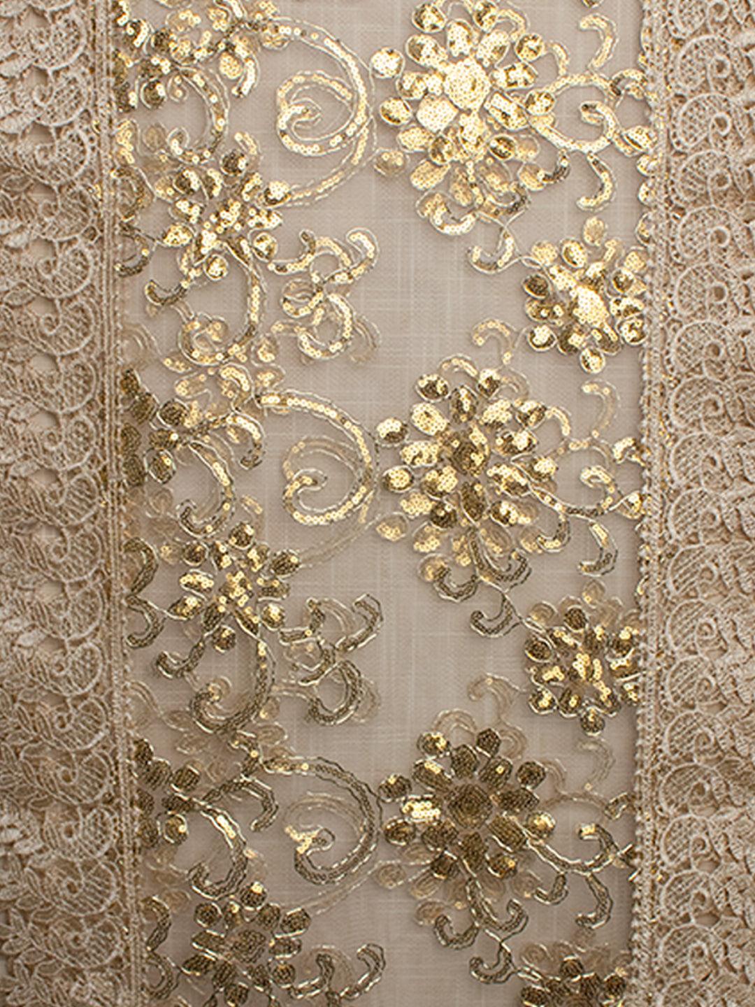 Golden Table Runner - Floral Pattern - MARKET 99