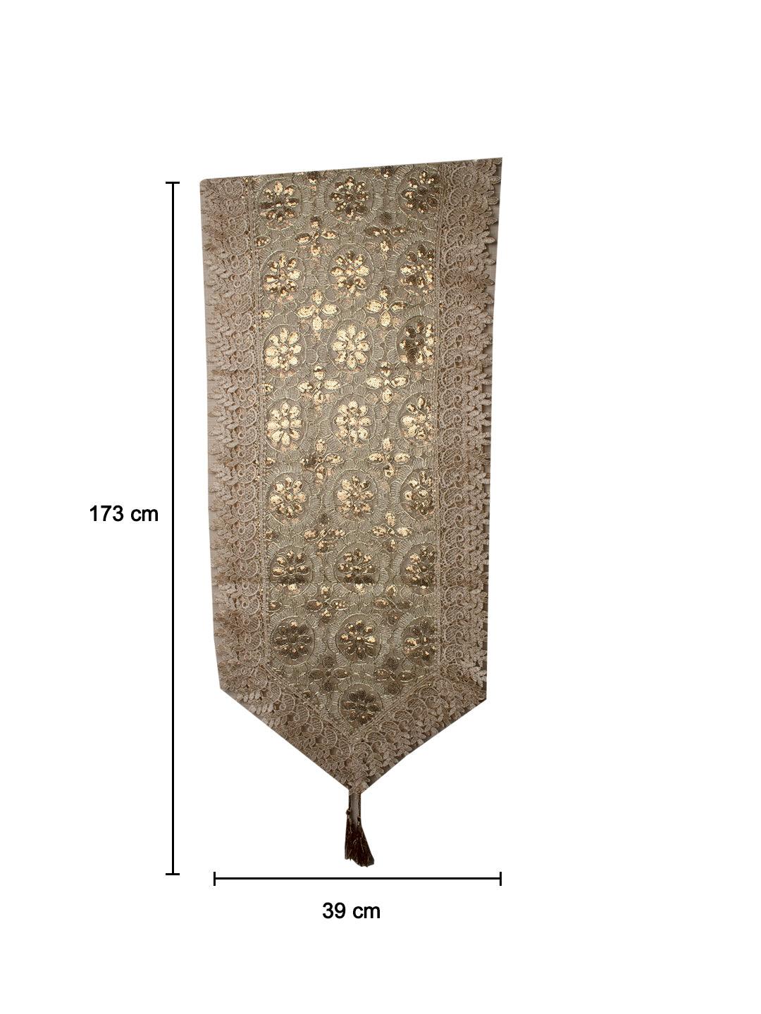 Golden Table Runner - Floral Pattern - MARKET 99