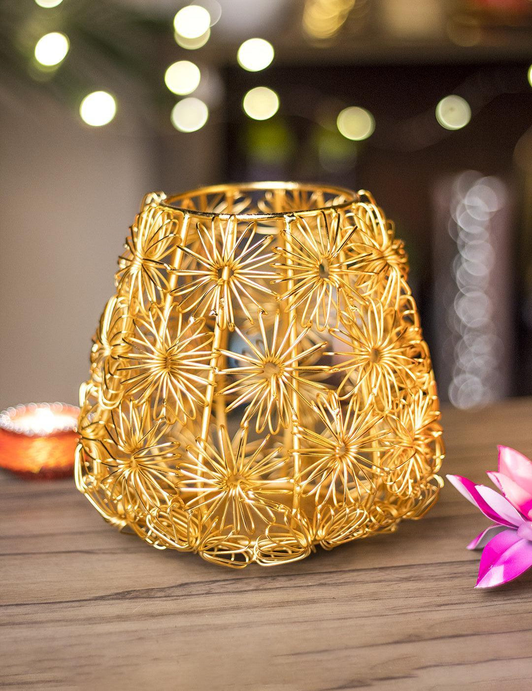 Diwali Decoration Item FLOWER T-LITE HOLDER