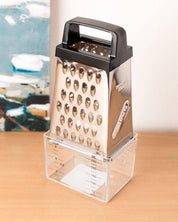 Grater, with Storage Compartment, Silver, Iron - MARKET 99