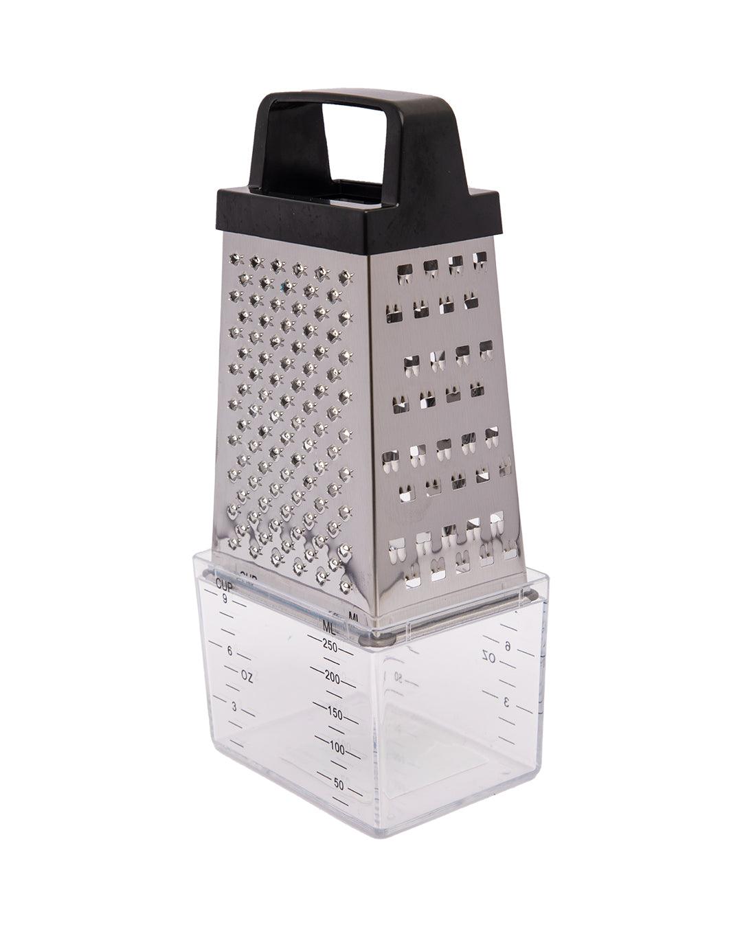 Grater, with Storage Compartment, Silver, Iron - MARKET 99