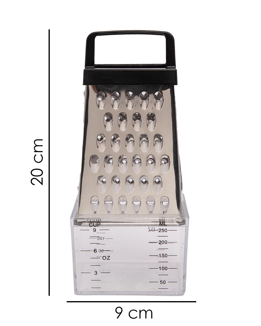 Grater, with Storage Compartment, Silver, Iron - MARKET 99