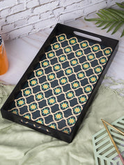 Green & Black Rectangular Tray with handle - Market 99 - MARKET 99