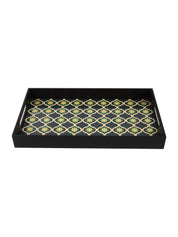 Green & Black Rectangular Tray with handle - Market 99 - MARKET 99