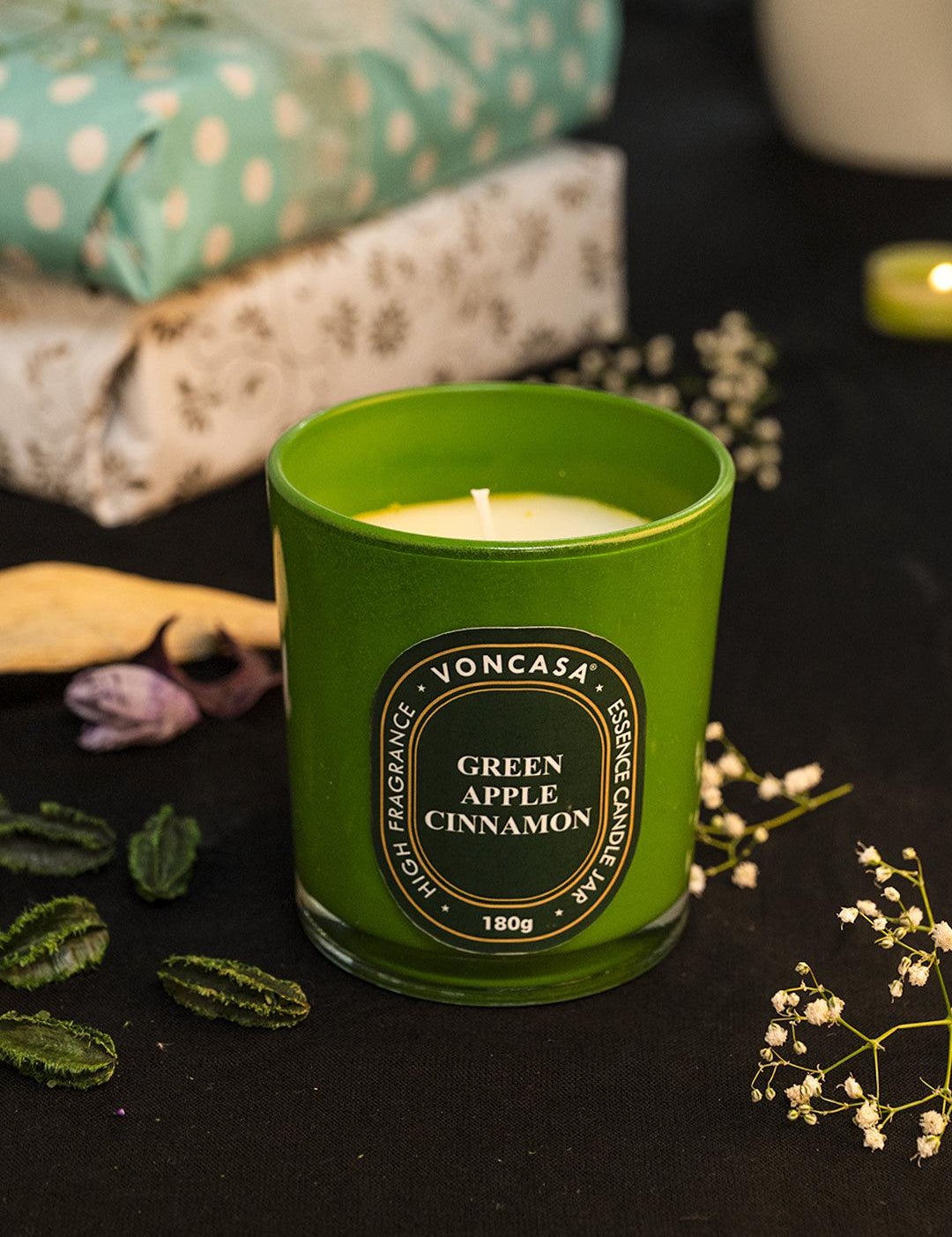 Green Apple Cinnamon Candle - MARKET 99