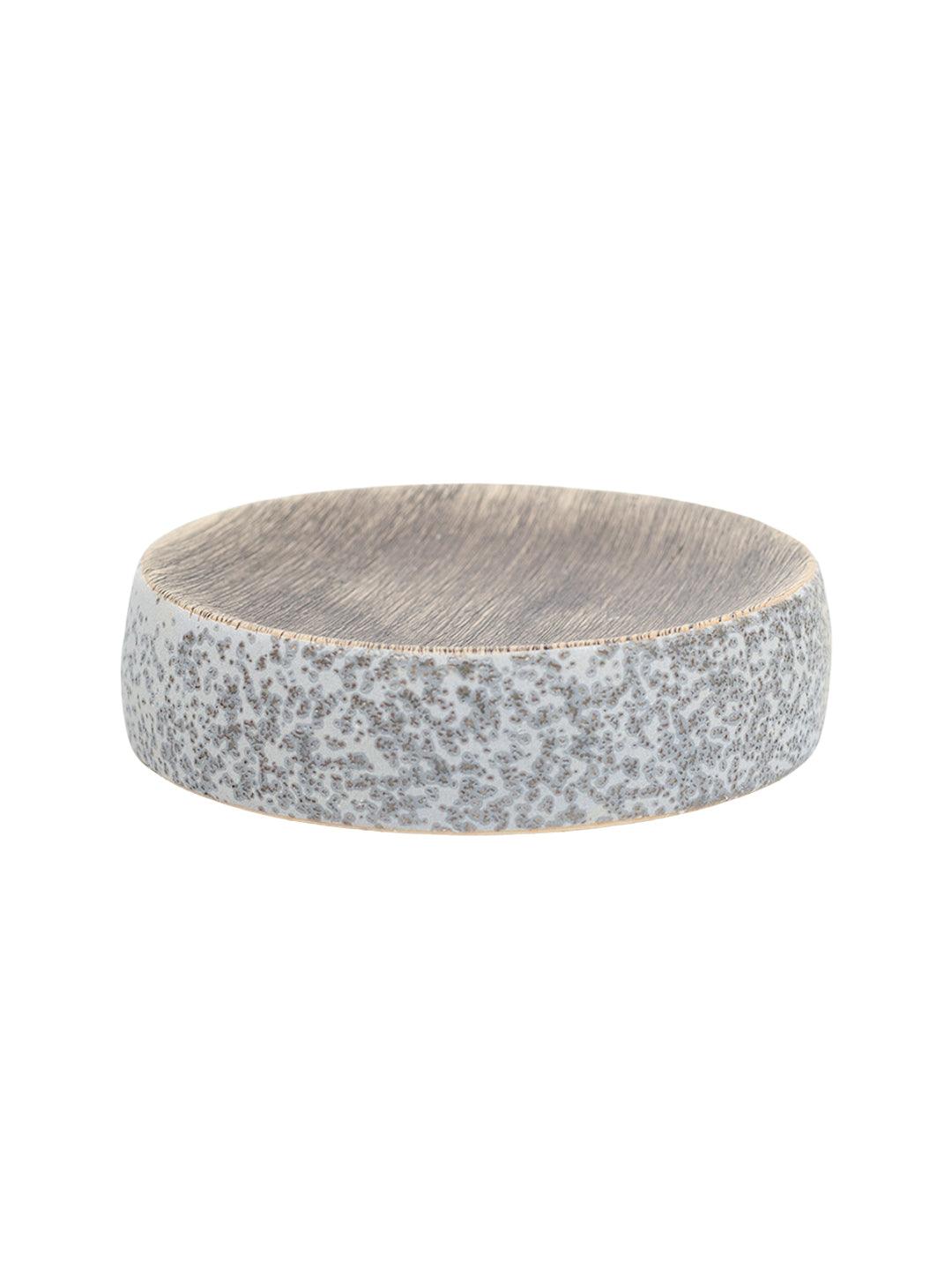 Grey Ceramic Pear Shaped Bathroom Set - Matte, Stone Finish - MARKET 99