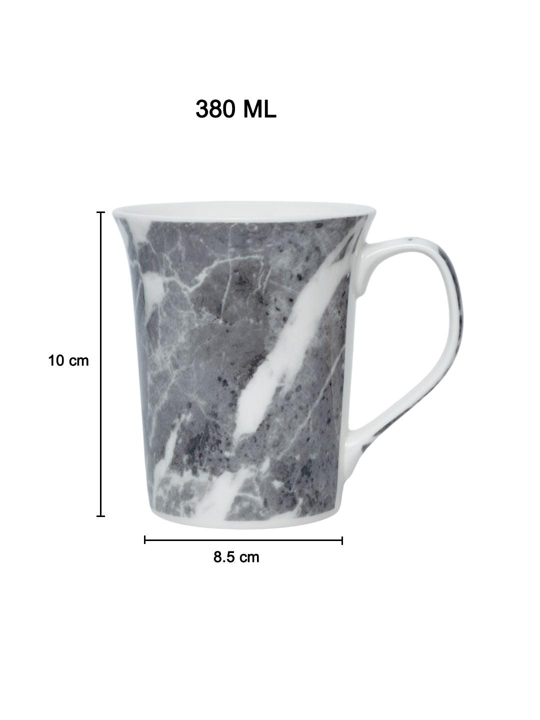 Grey Coffee Mug - 380 Ml, Marble Finish - MARKET 99