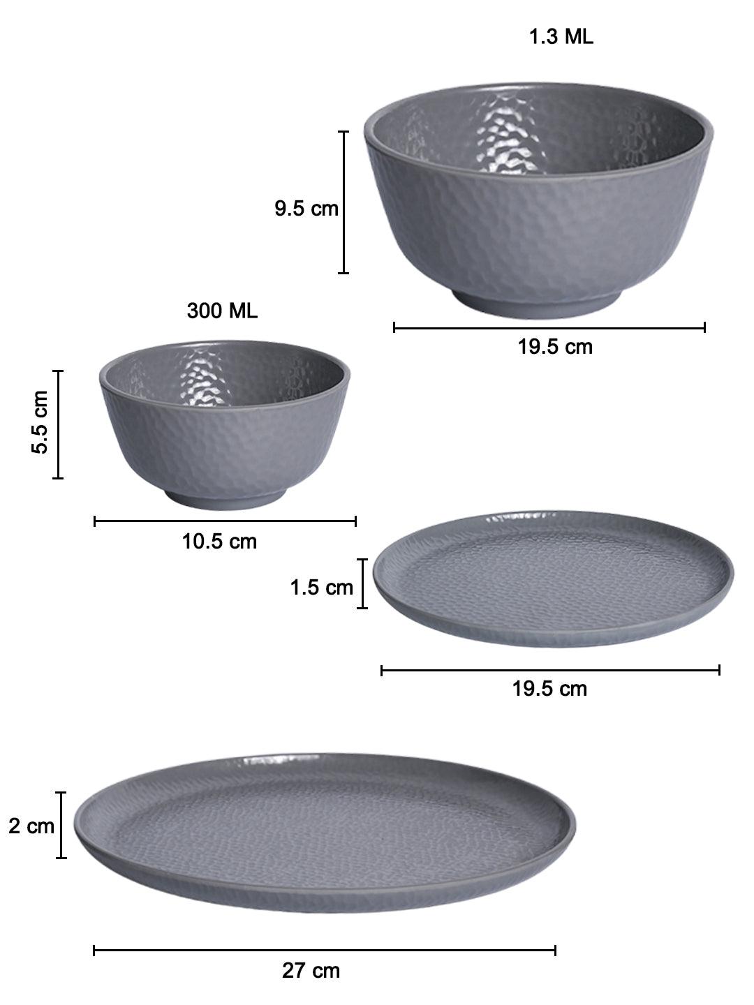 Grey Dinner Sets - 20 Pcs - MARKET 99