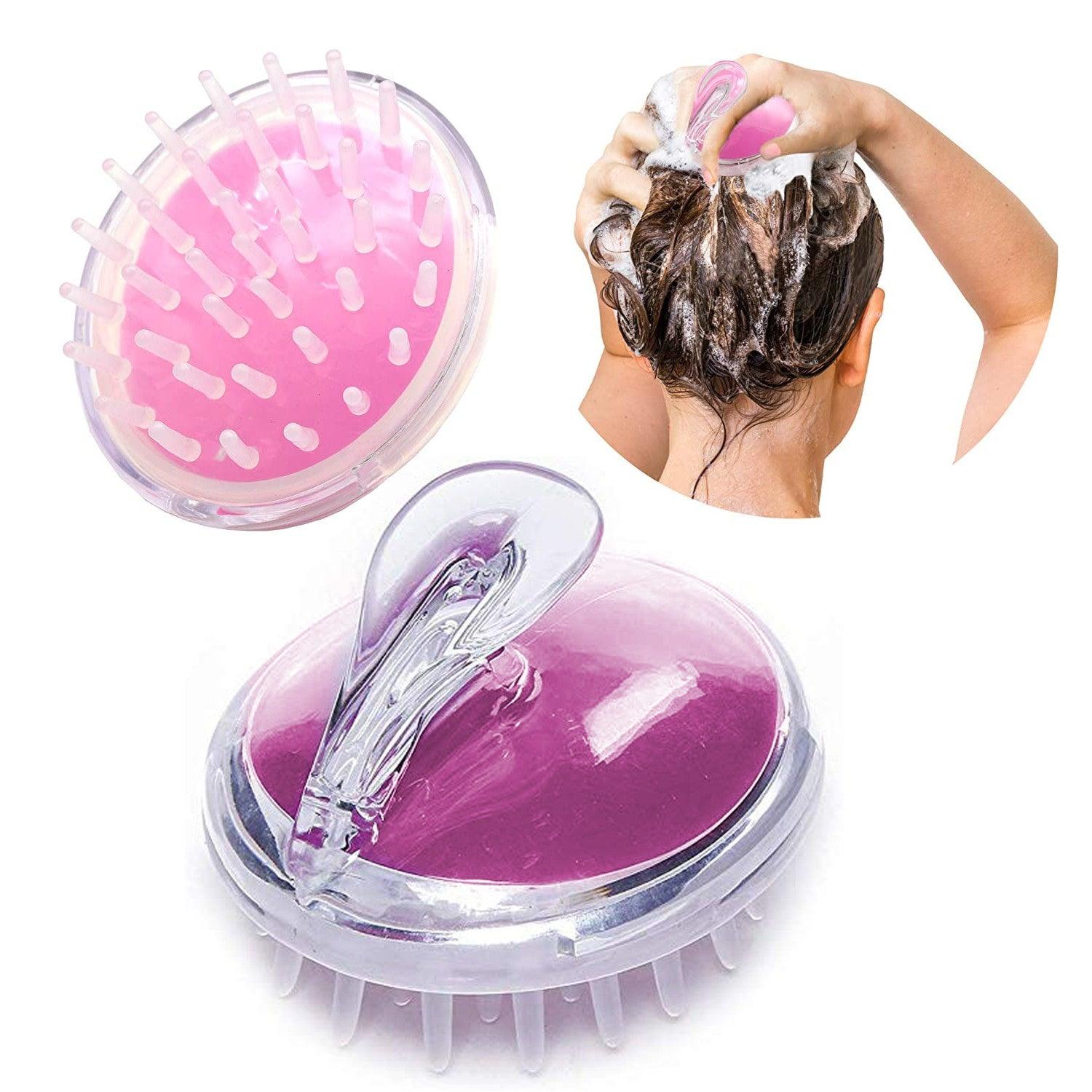Hair Massager, Shampoo Massage, for Natural Hair Care, Scrubber, Pink, Plastic - MARKET 99