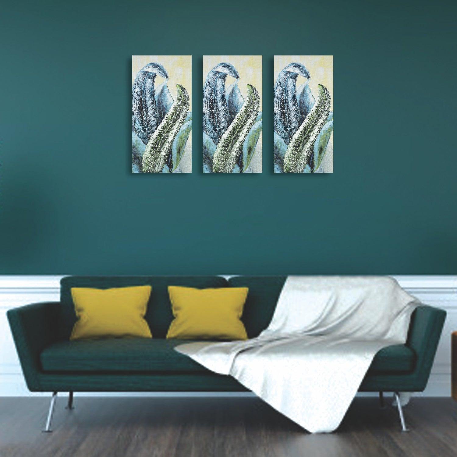 Hand Painted Big Leaf Oil Painting on Canvas - Market99 - MARKET 99
