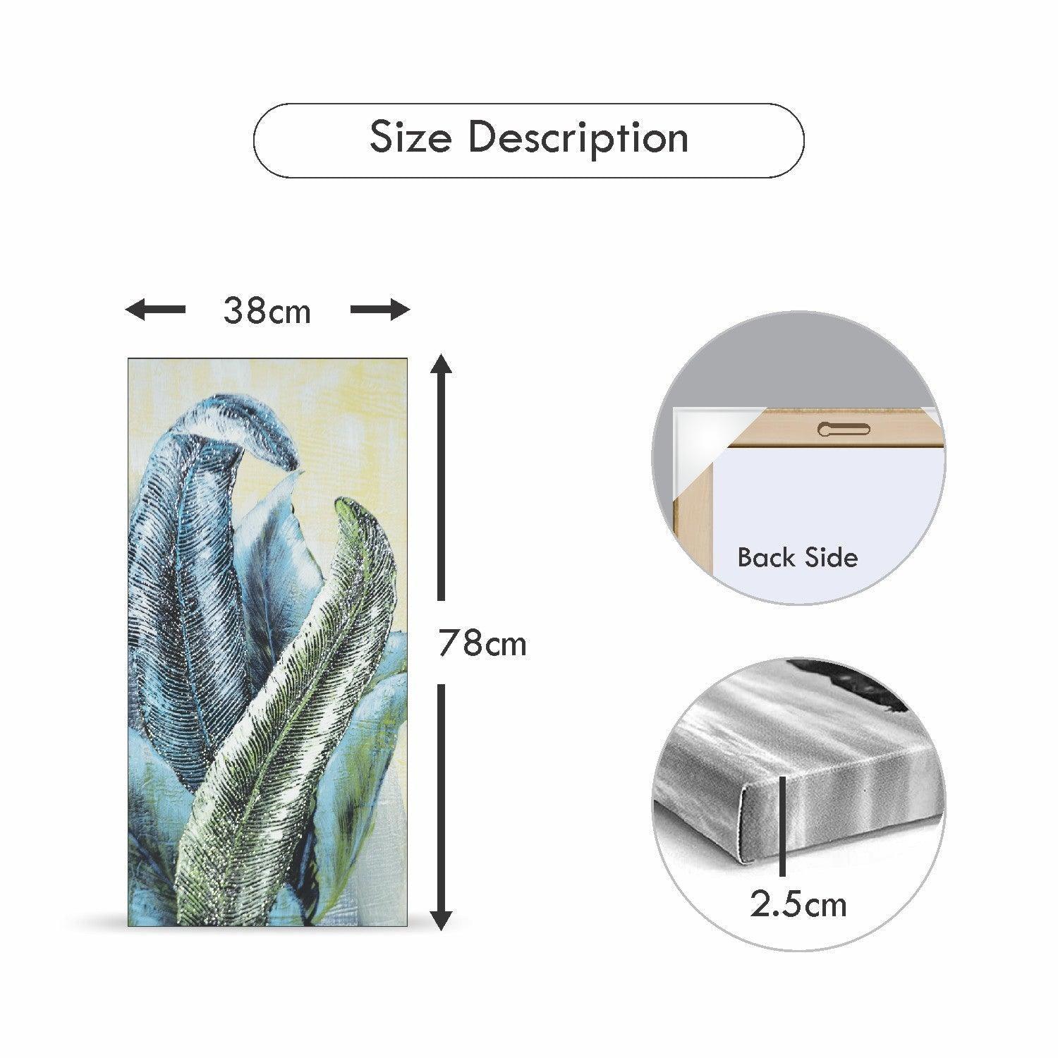 Hand Painted Big Leaf Oil Painting on Canvas - Market99 - MARKET 99