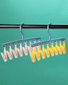 Hanger Bar with 8 Pegs, Yellow, Plastic - MARKET 99